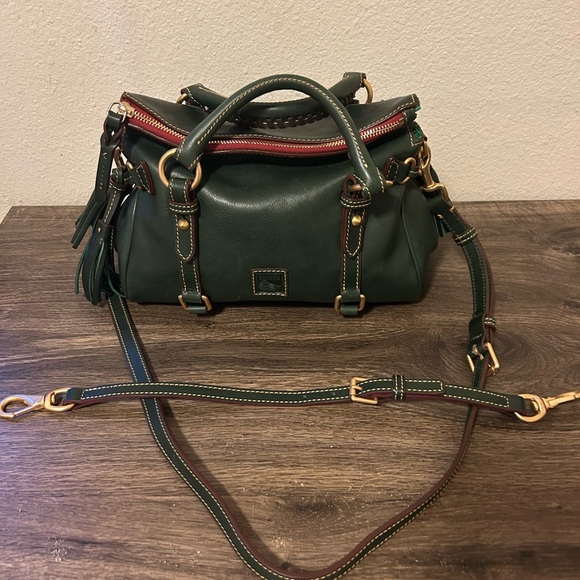 Dooney & Bourke Green Florentine Leather Mini Satchel - Picture 12 of 13